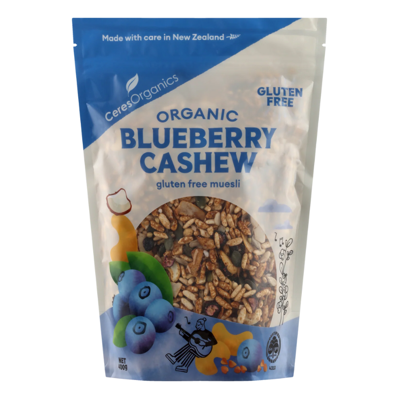 Organic Muesli – Blueberry Cashew 400g (Ceres) *GF