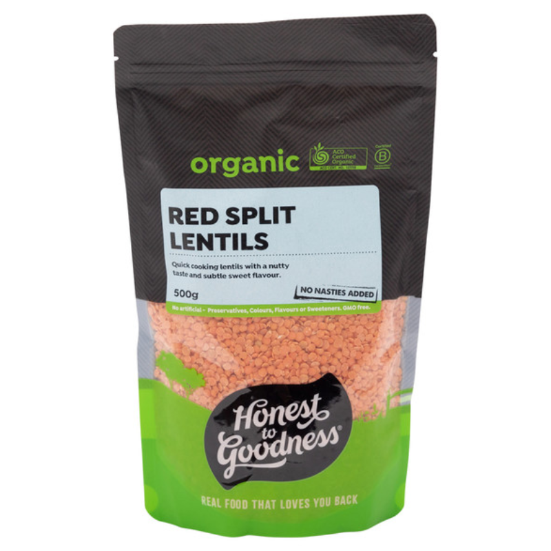 Organic Lentils – Red Split 500g (Honest to Goodness)