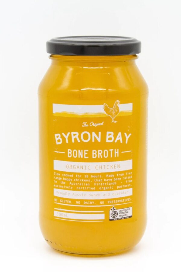 image showing 500 chicken broth from byron bay