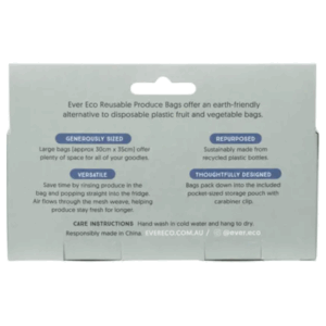 Ever Eco - Reusable Produce Bags - Recycled Mesh 4 Pack + Storage Pouch - Image 2