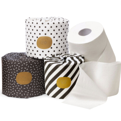 image showing 4 rolls of biodegardable bamboo toilet paper