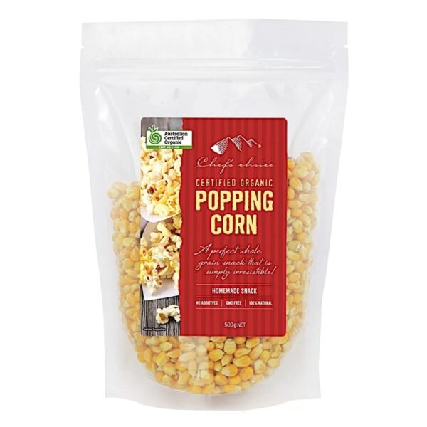 image showing bag of organic popping corn