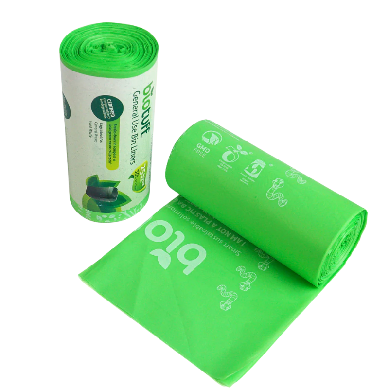 100% Biodegradable Bags – Medium 30L General Use Bin Liner 25 Pack (Biotuff)