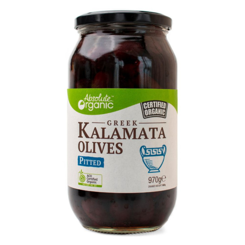 Organic Olives – Greek Pitted Kalamata 980g (Absolute)