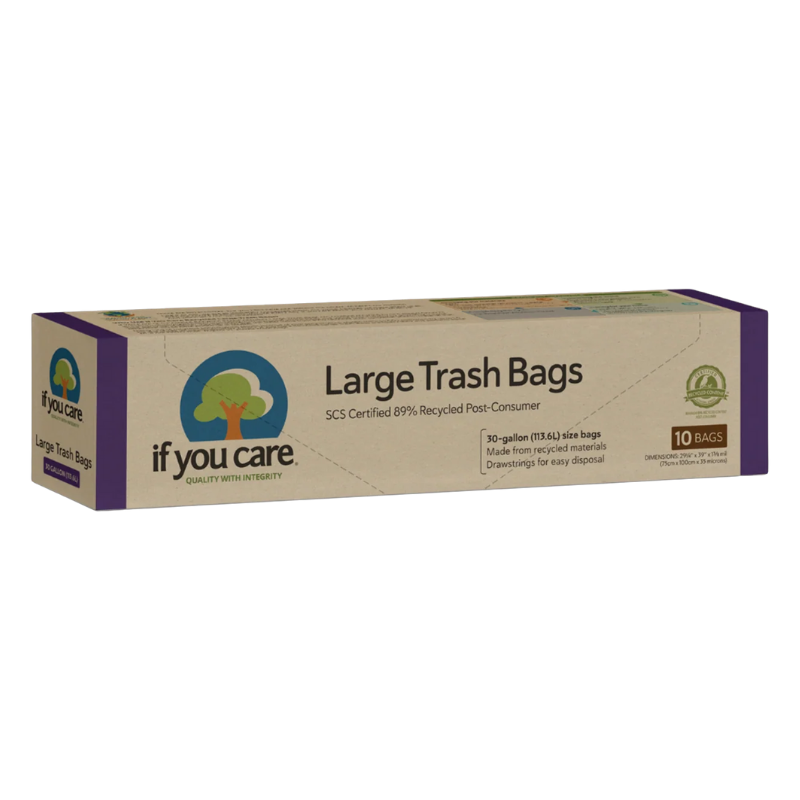 If You Care – Recycled Trash Bags – 10 Bags (30 Gallons)
