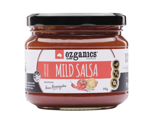 image showing jar of organic mild salsa