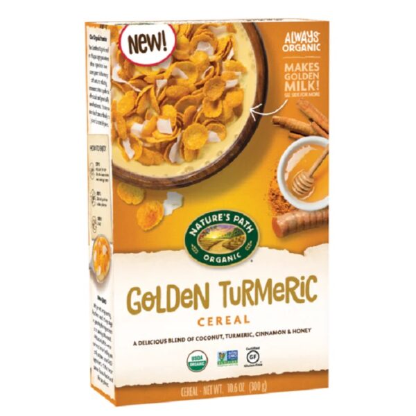 image showing box of organic cereal turmeric flavour