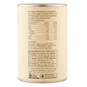 Organic Drinking Chocolate - Sugar Free 200g (Nib+Noble) - Image 2