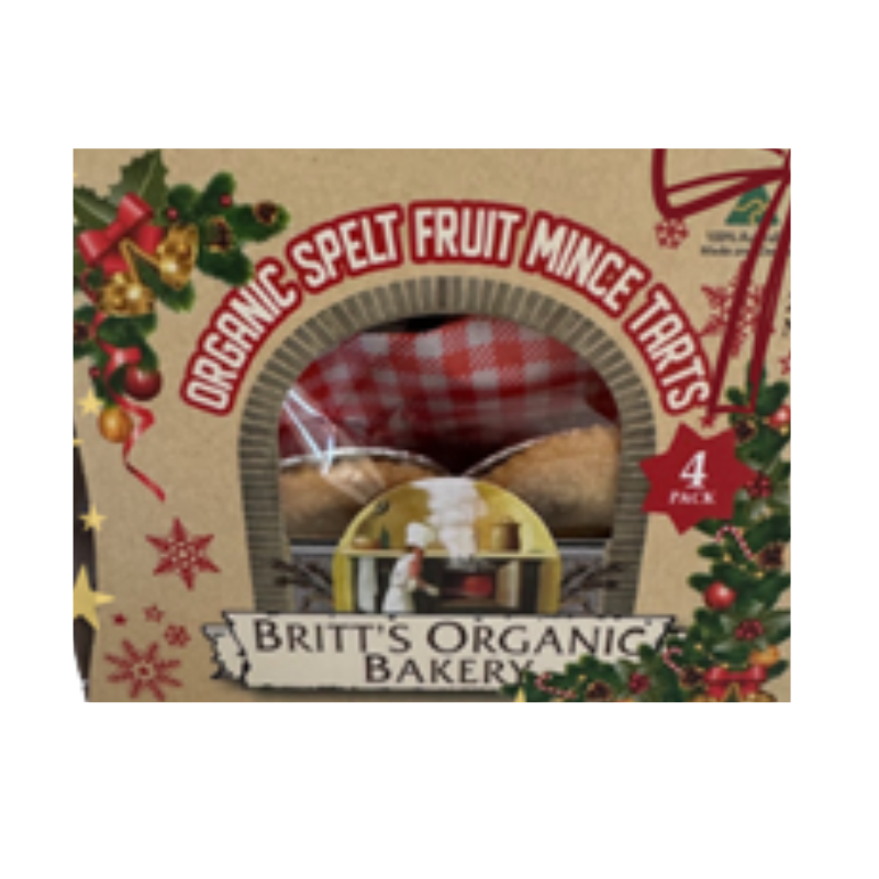 Organic Mince Tarts – Spelt 4x60g (Britts)