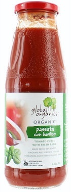 Organic Puree/Passata – Tomato With Basil 680ml (Global)