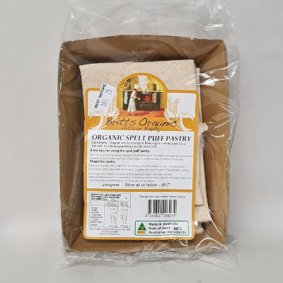 Organic Frozen Puff Pastry Spelt 400g (Britts)