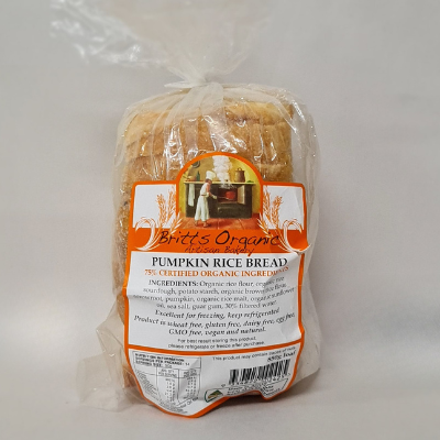 Organic Frozen Bread – Pumpkin Rice 850g (Britt’s) *GF