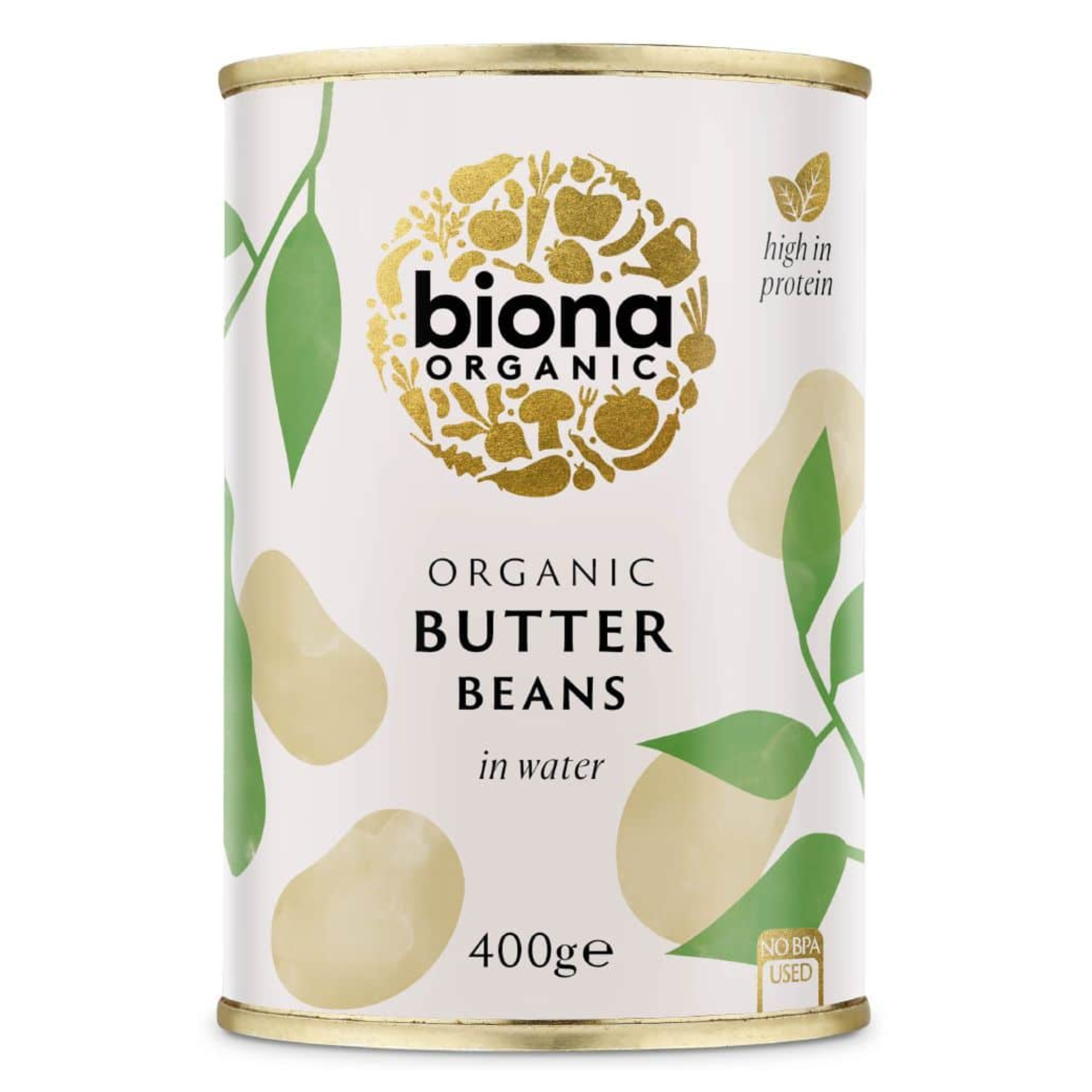 Organic Tinned Beans – Butter 400g (Biona)