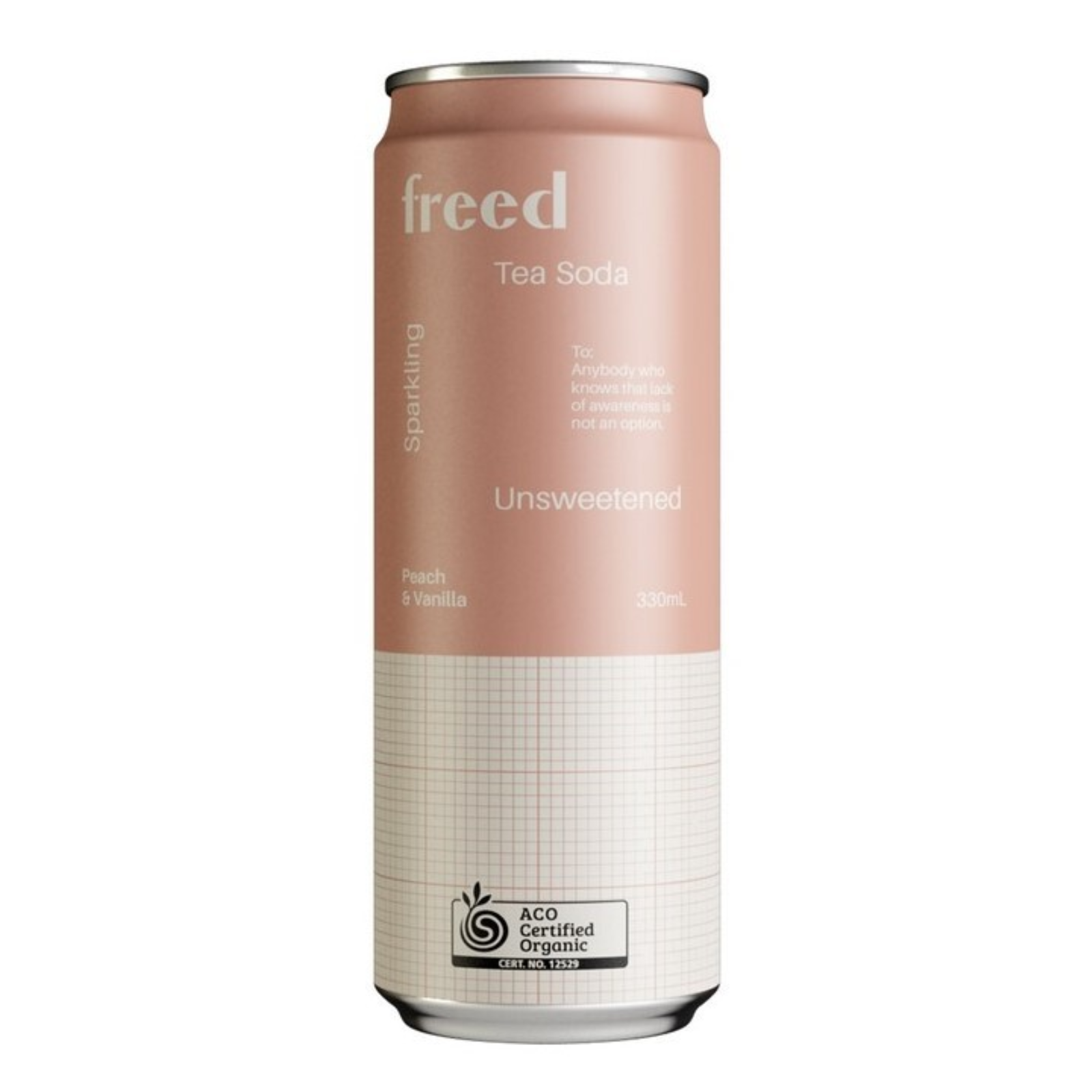 Organic Sparkling Tea Soda – Peach & Vanilla 330ml (Freed)