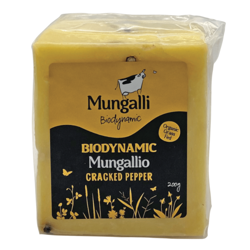 Biodynamic Cheese – Cracked Pepper 200g (Mungalli Creek)