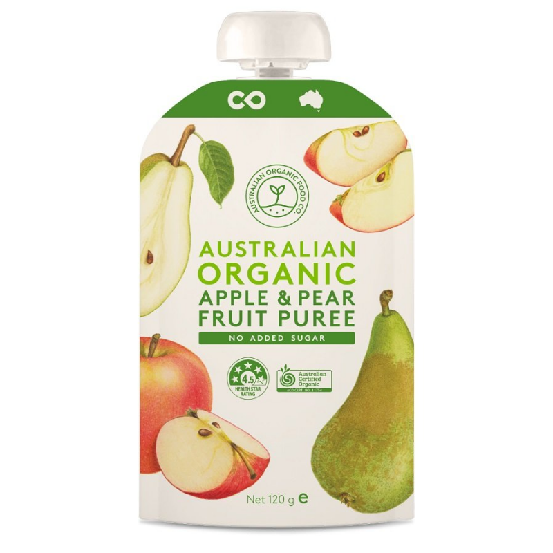Organic Puree – Pear-Apple 120ml (AOFC)