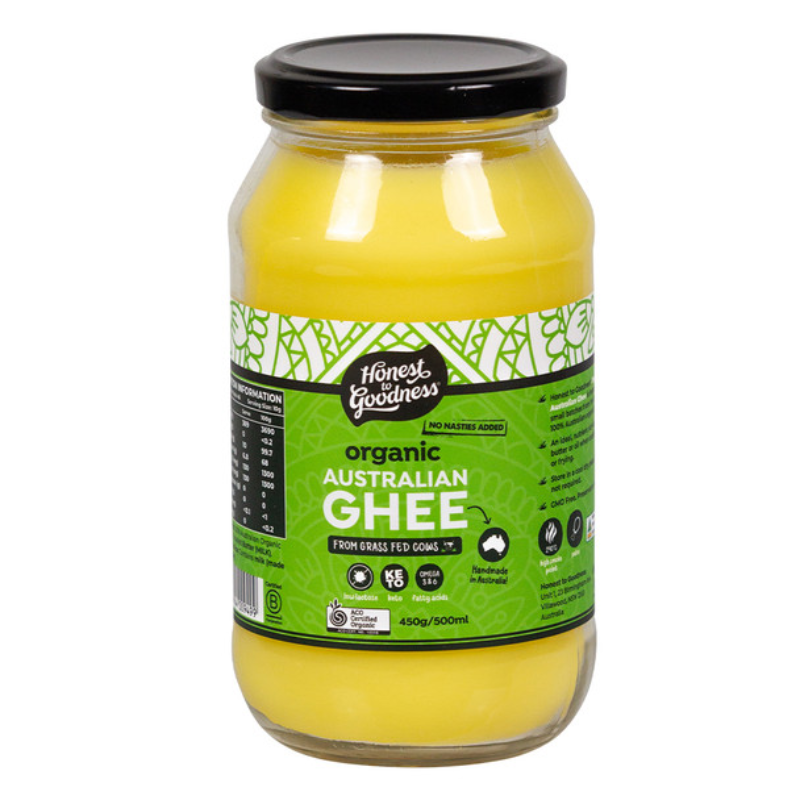 Organic Ghee – Grass Fed 500ml (Honest To Goodness)
